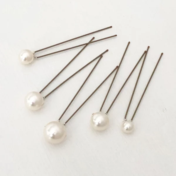 Coco Pearl Hair Pins White Designs