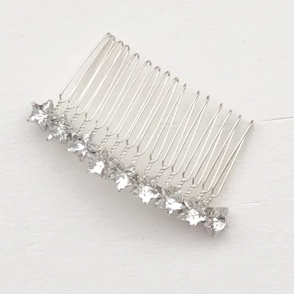 Swarovski Star Wedding Comb White Designs